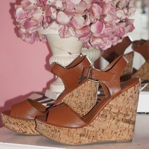 Beige wedges